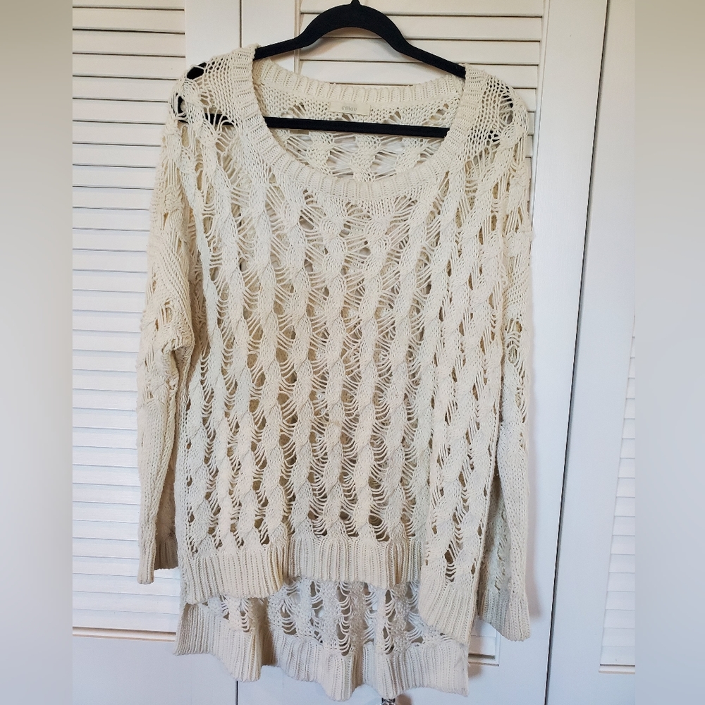 White MILLAU knit sweater OS